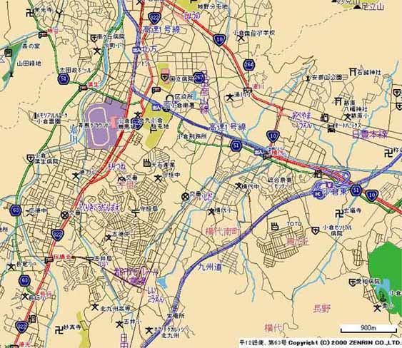 北九州市内地図